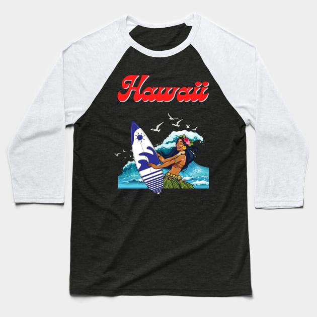 Hawaii Baseball T-Shirt by Zimny Drań